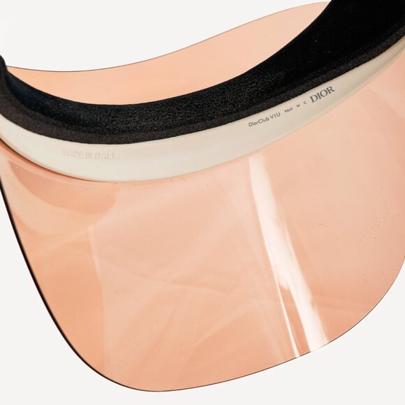Christian Dior DiorClub V1U Matte Ivory Perspex & Cotton-Blend Jacquard Visor - Picture 7 of 7